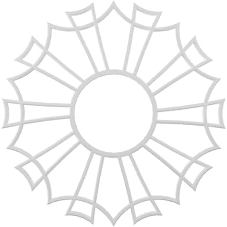 Ekena Millwork Augustus Architectural Grade PVC Pierced Ceiling Medallion, 40"OD x 14 1/8"ID x 1"P, Unfinished CMPP40AU